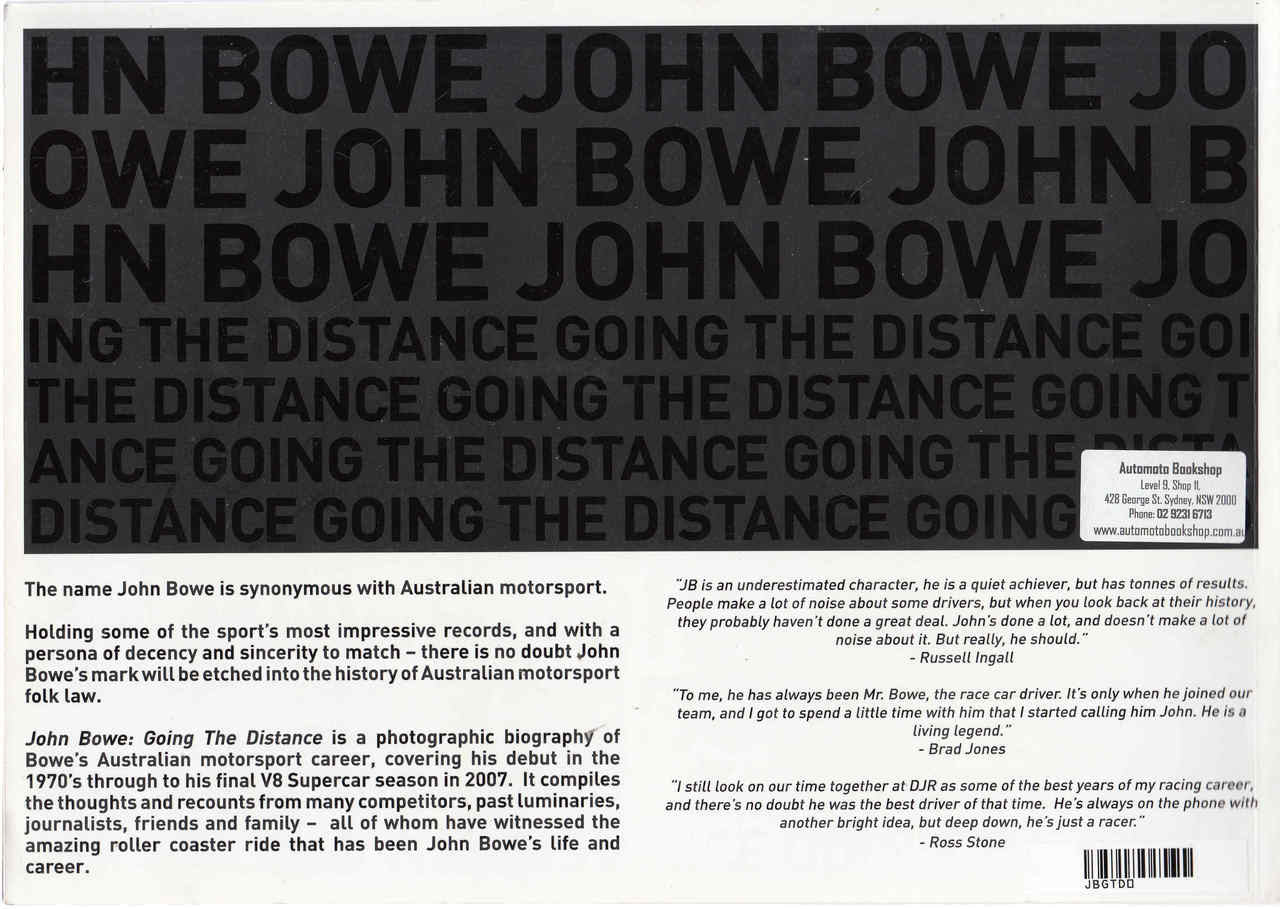 John Bowe: Going The Distance - Limited Numbered Edition