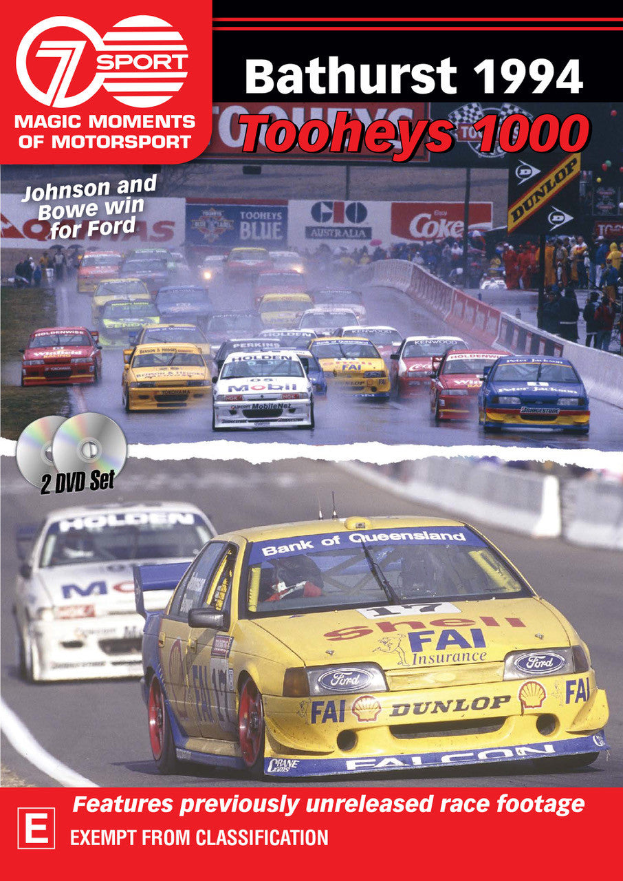 Bathurst 1994 Tooheys 1000 - Johnson and Bowe win for Ford DVD