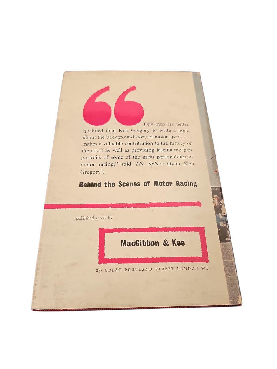 Vintage book cover with large quote text and a MacGibbon & Kee logo panel.