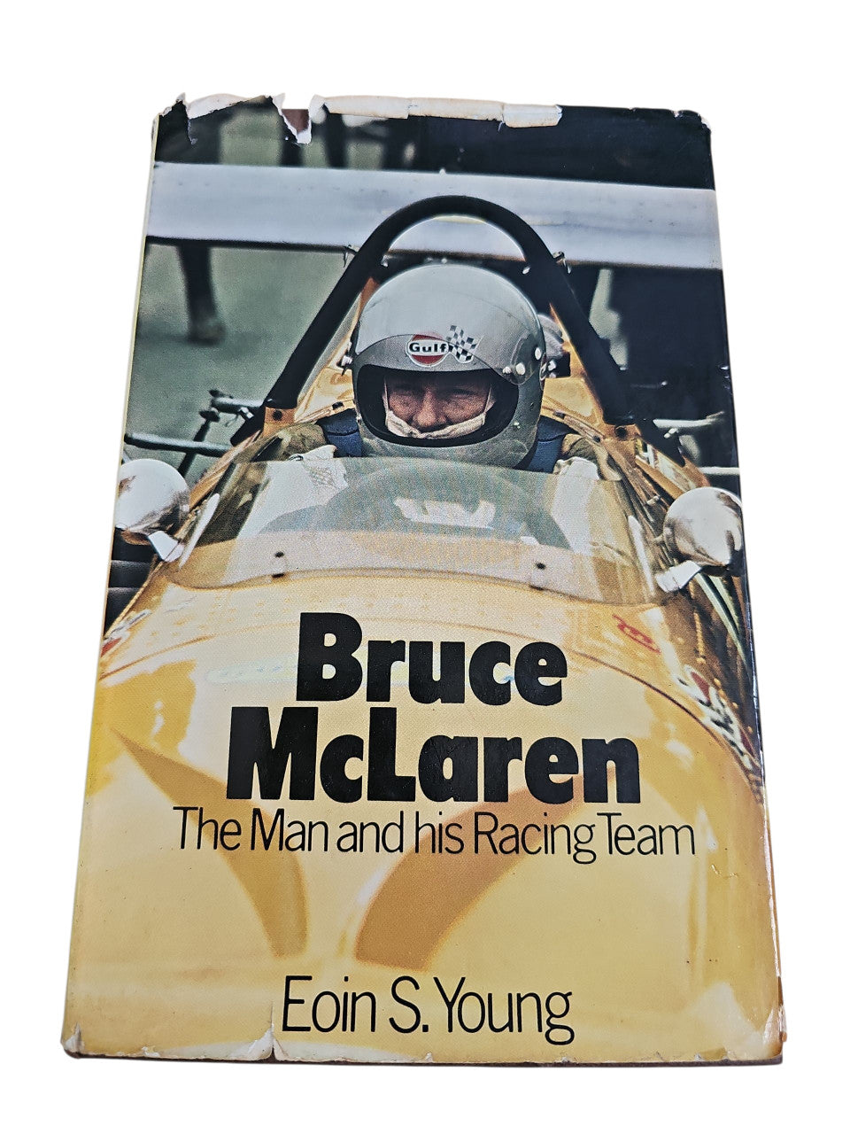 Book cover featuring Bruce McLaren racing car and title text, with author name Eoin S. Young
