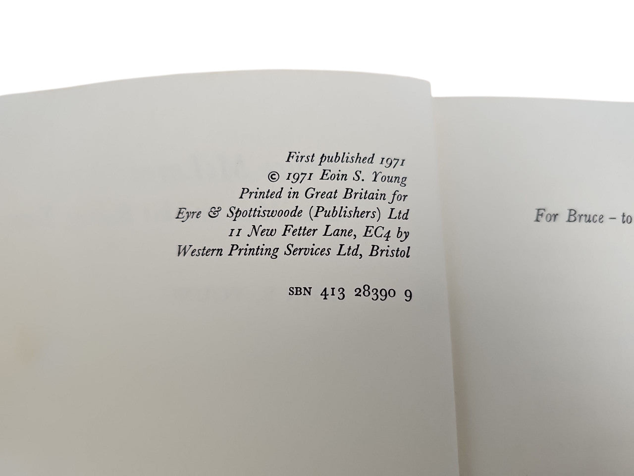 Book page with publication details and ISBN text, including "First published 1971"