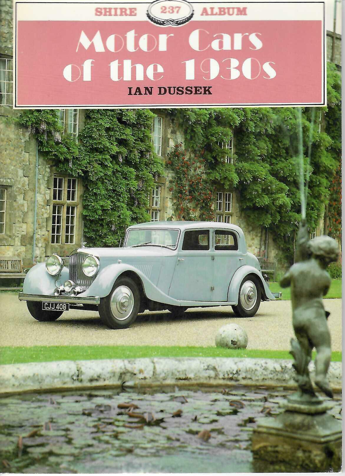 Book cover: Motor Cars of the 1930s by Ian Dussek, vintage car image