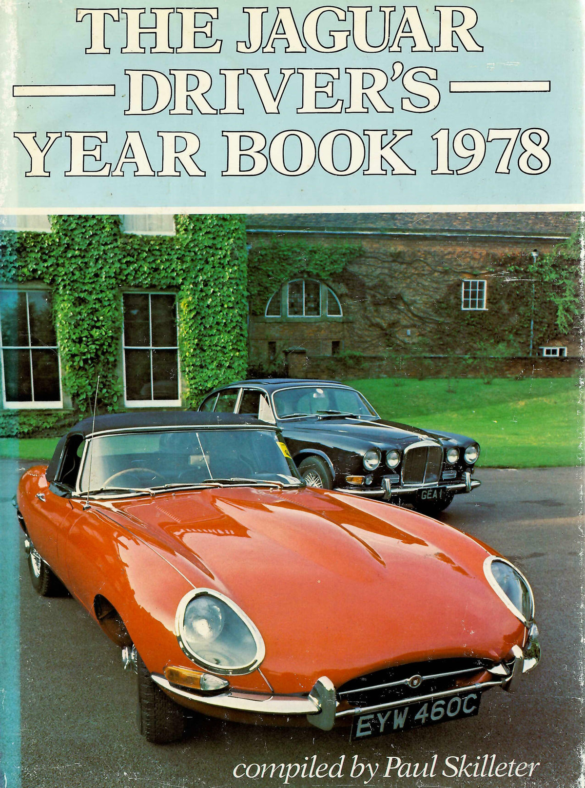 Jaguar Driver's Year Book 1978 magazine cover with orange classic car