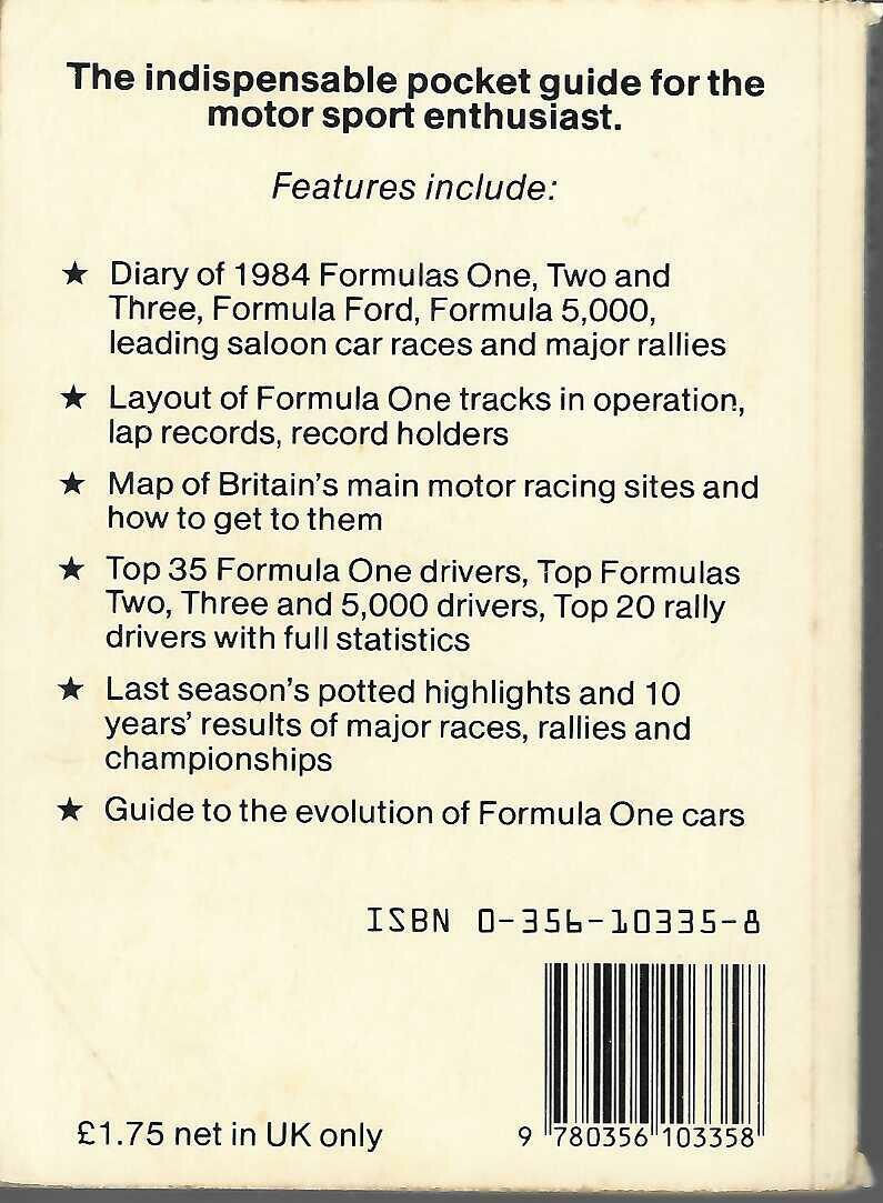 Playfair Motor Sports Annual 1984