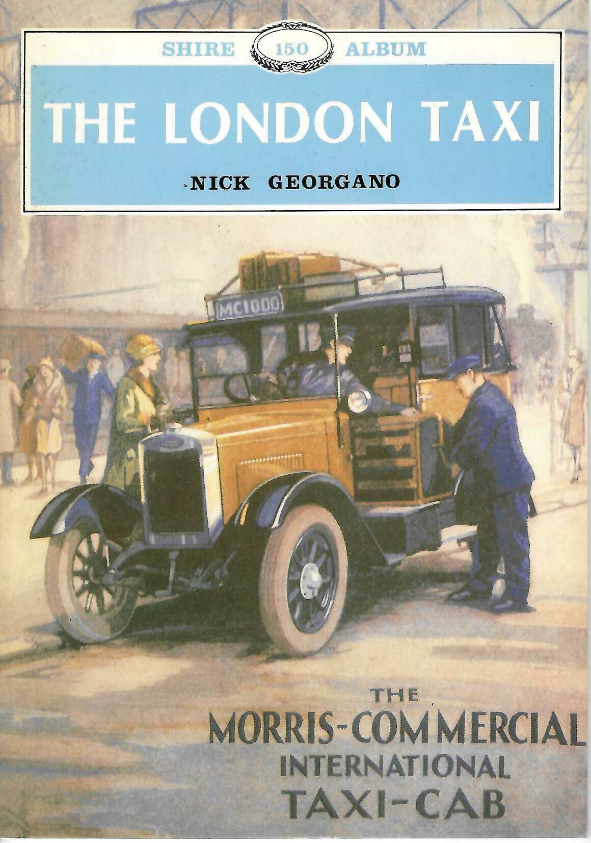 Book with illustrated London taxi cover; title and author text near top.
