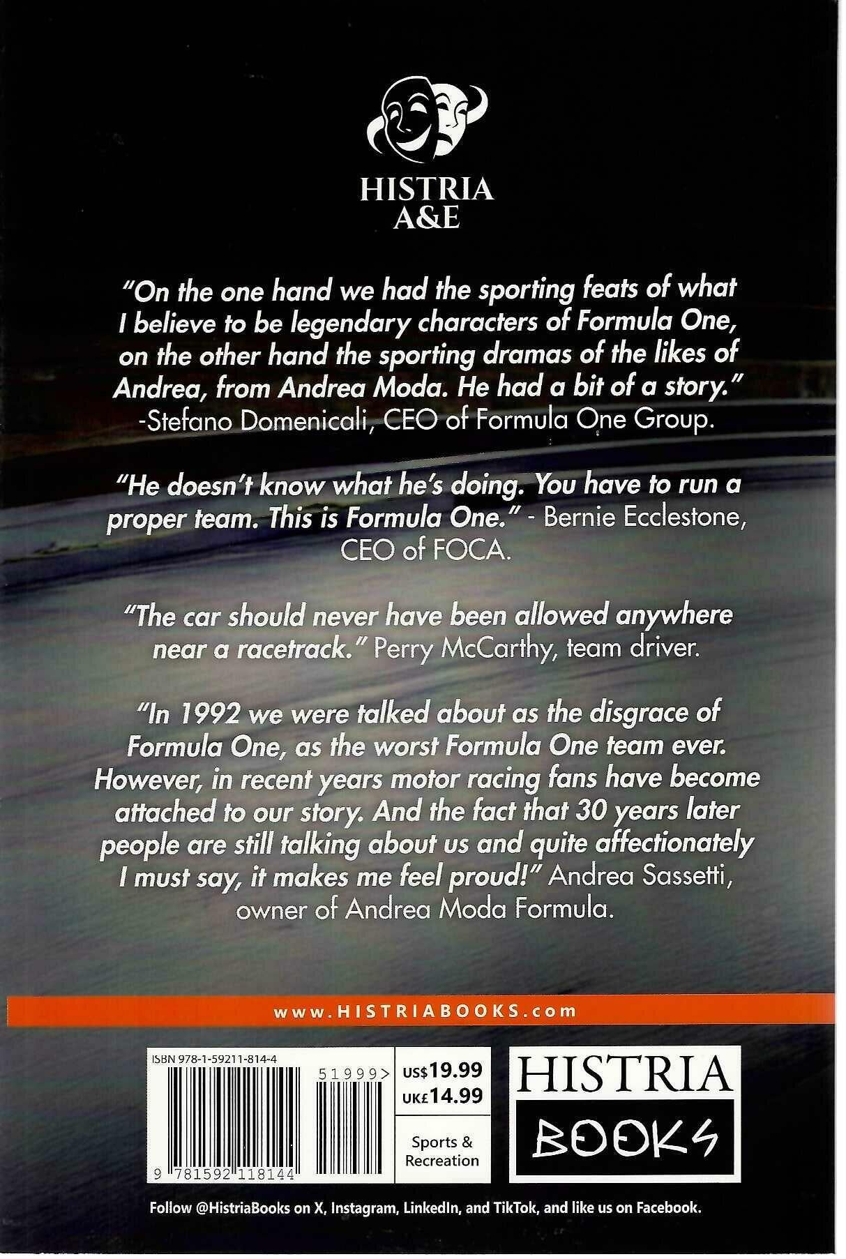 Paperback back cover with quotes, barcode, and Histria Books publisher details