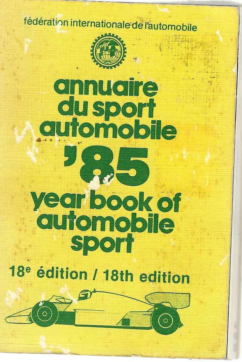 FIA year book of automobile sport 18th edition book cover with race car graphic.