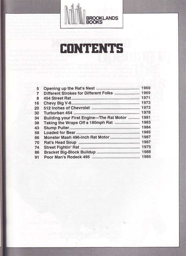 Chevy 454 Thru 512 - Musclecar &amp; HI-PO Engines