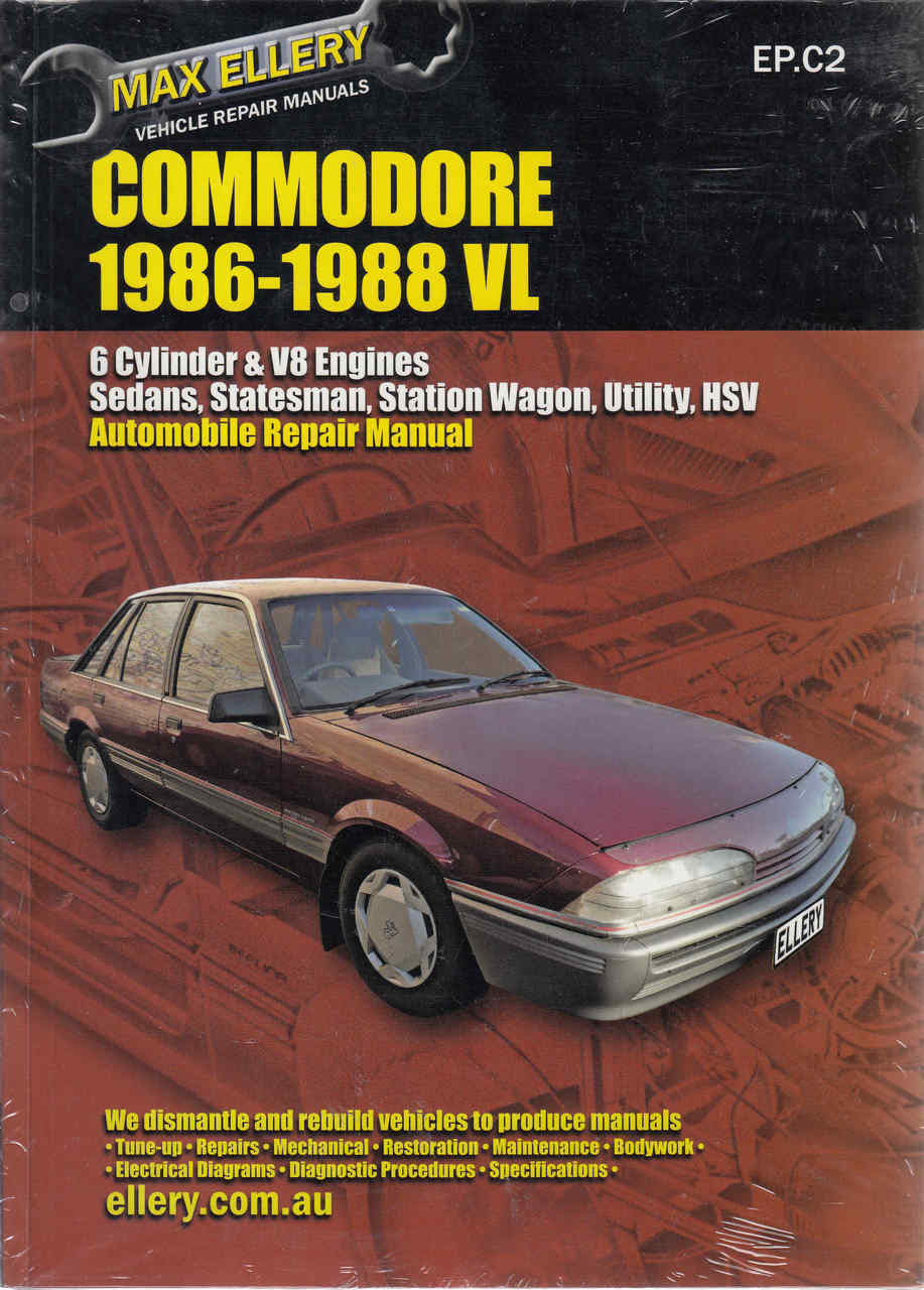 Holden Commodore VL 1986 - 1988 Workshop Manual (9781876257224)