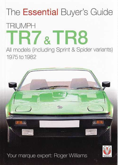 Triumph TR7 & TR8 Essential Buyer's Guide book cover with green car image and title