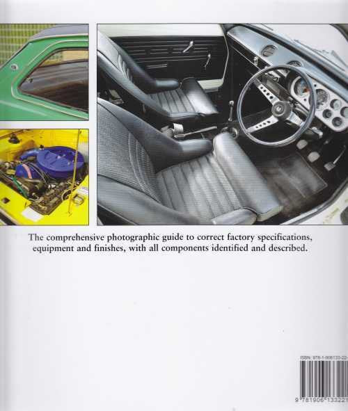 Factory-Original Sporting MK1 Escorts guidebook page with car interior and barcode