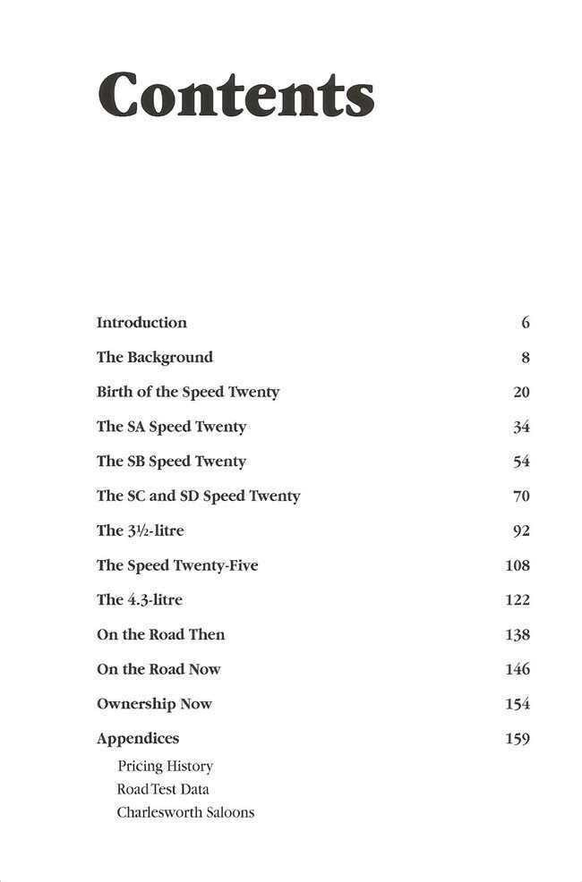 Alvis Speed Models In Detail: Speed 20, 25, 3.5 Litre &amp; 4.3