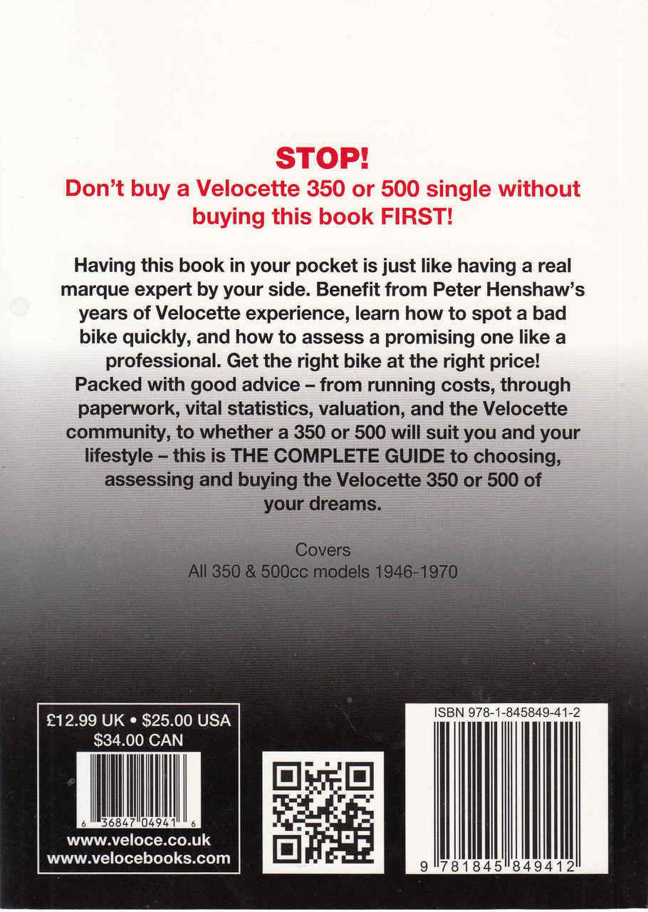 Velocette 350 & 500 Singles All 350 & 500 models 1946-1970: The Essential Buyer's Guide (9781845849412)