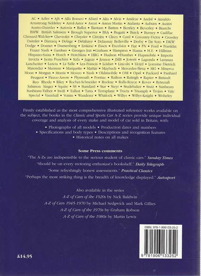 A - Z of Cars of the 1930s