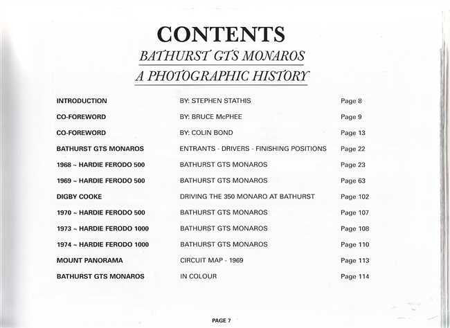 Bathurst GTS Monaros A Photographic History (Hard Cover Book)