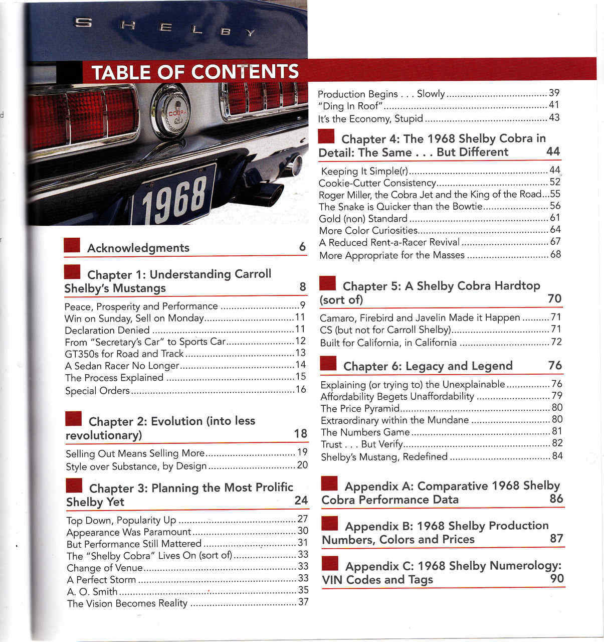 1968 Shelby Mustang GT350, GT500 and GT500 KR Muscle Cars In Detail No.3 (9781613252925)