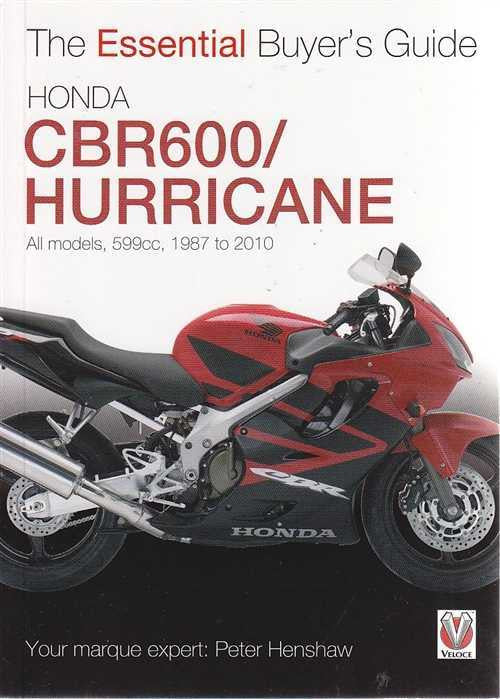 Motorcycle buyer's guide front cover: Honda CBR600/Hurricane with red motorcycle image