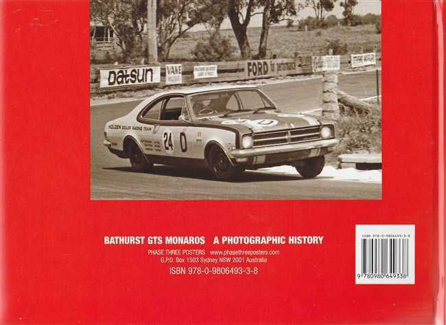 Bathurst GTS Monaros A Photographic History (Hard Cover Book)