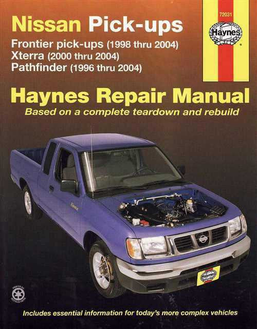 Nissan Pick-Ups 1998 - 2004 Workshop Manual