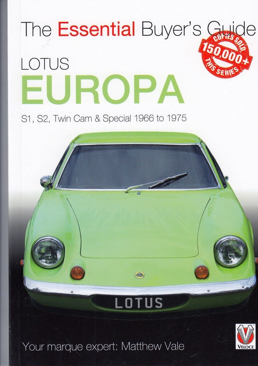 Lotus Europa Essential Buyer’s Guide book with green car cover art and title