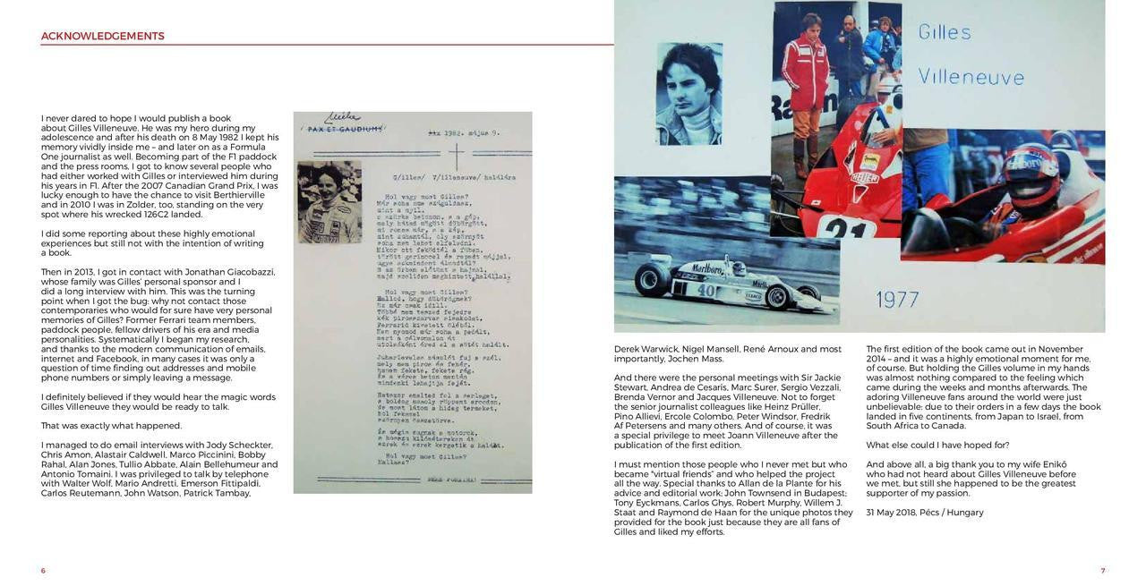 Gilles Villeneuve - His Untold Life from Berthierville to Zolder (by Karoly Mehes, 9781785314582 )