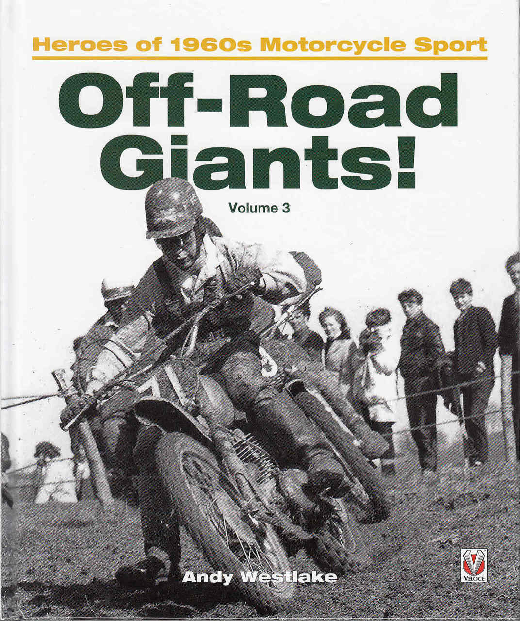 Heroes of 1960s Motorcycle Sport book cover with Off-Road Giants! title and riders