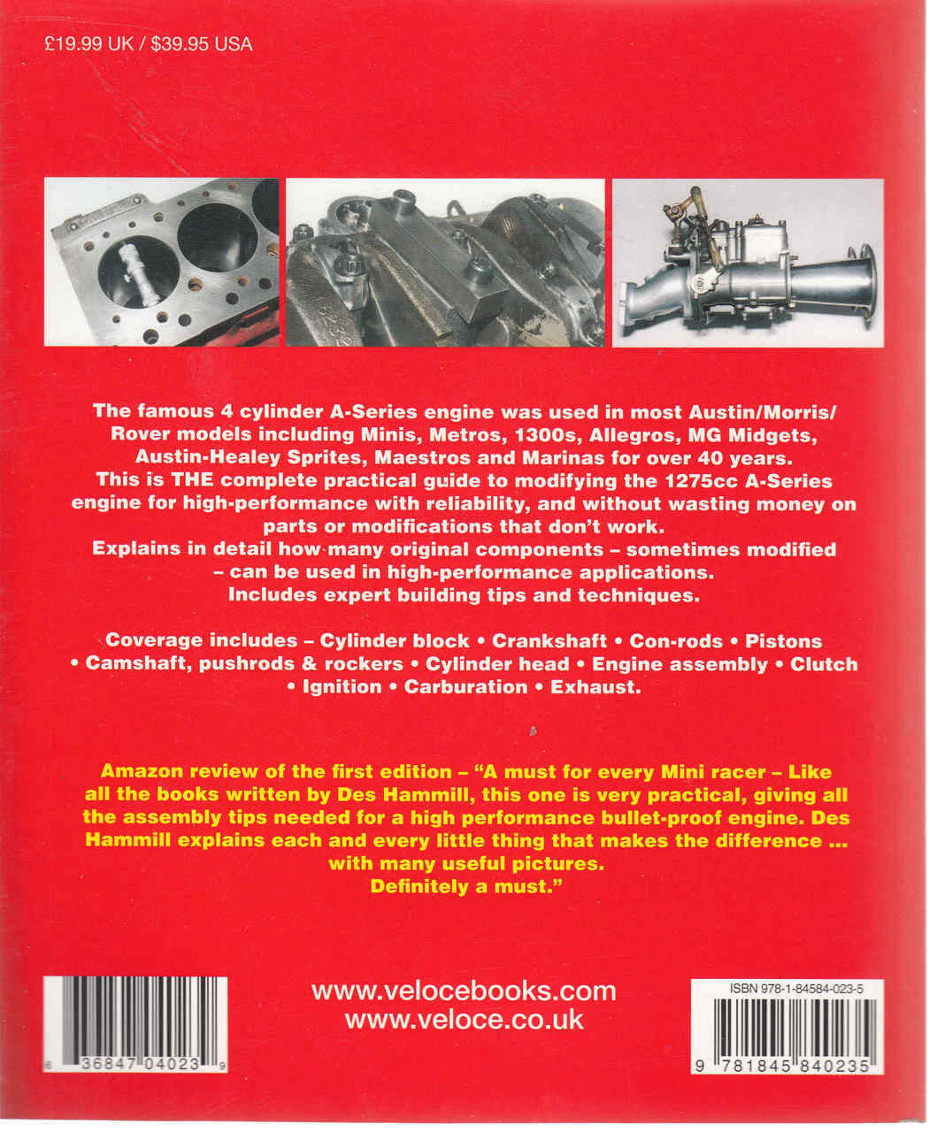The 1275cc A-Series High-Performance Manual - (Updated Edition & Now In Colour) (9781845840235) - back