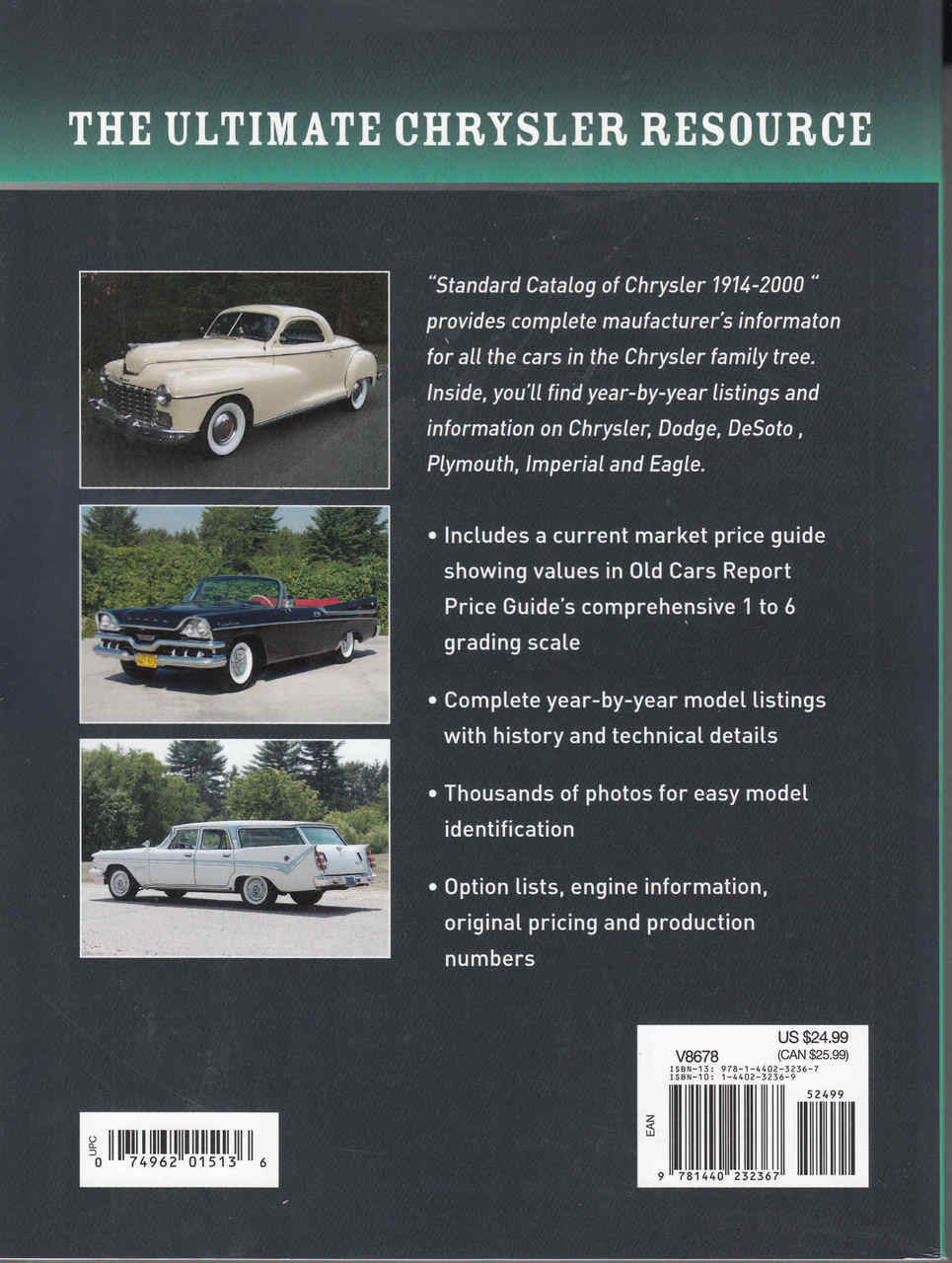 Standard Catalog Of Chrysler 1914 - 2000  - back