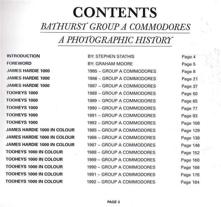 Bathurst Group A Commodores: A Photographic History (Hard Cover)