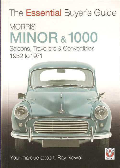 Morris Minor & 1000 buyer's guide book cover with front car illustration