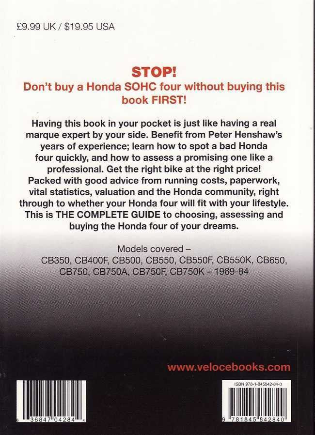 Honda SOHC Fours 1969 - 1984: The Essential Buyer's Guide