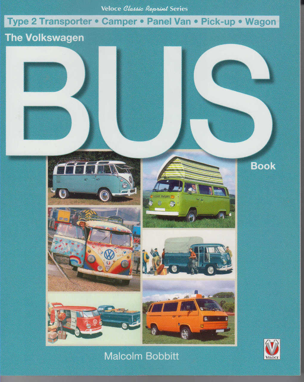 Volkswagen Type 2 Bus book cover with multi-bus collage and large 'Bus' title