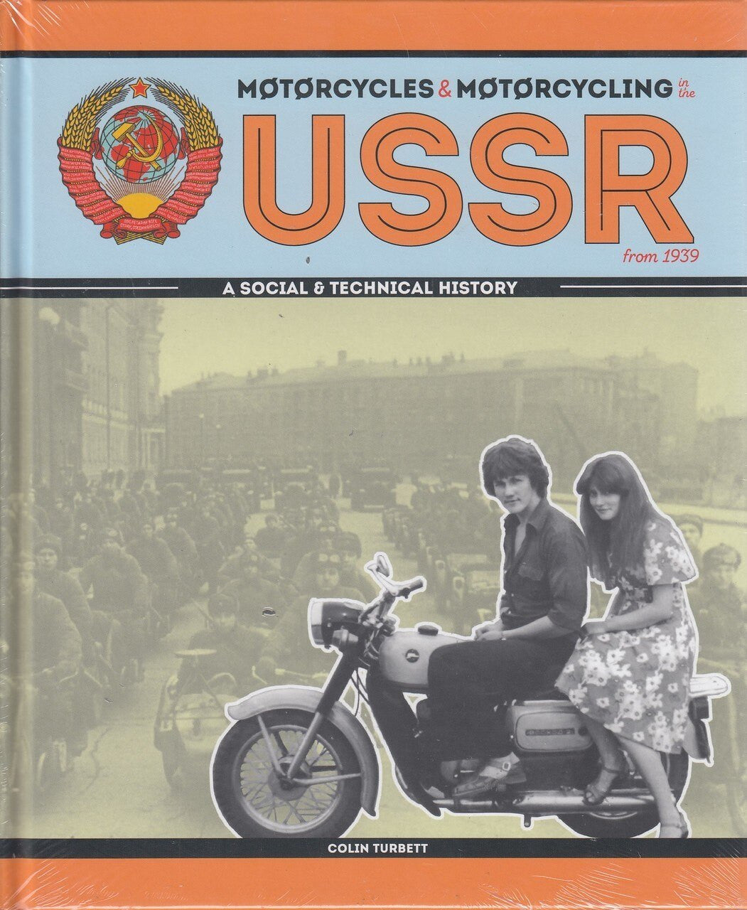 Book: Motorcycles & Motorcycling in the USSR from 1939, front cover with two riders