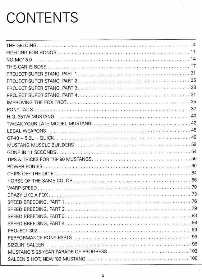 Mustang Performance 1988 - 1996