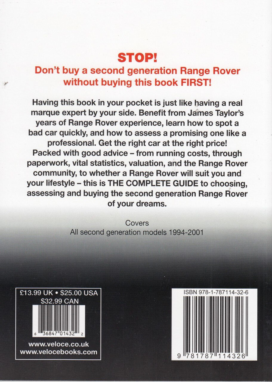 Range Rover - Second Generation All models 1994-2001 - Essential Buyer's Guide (9781787114326)