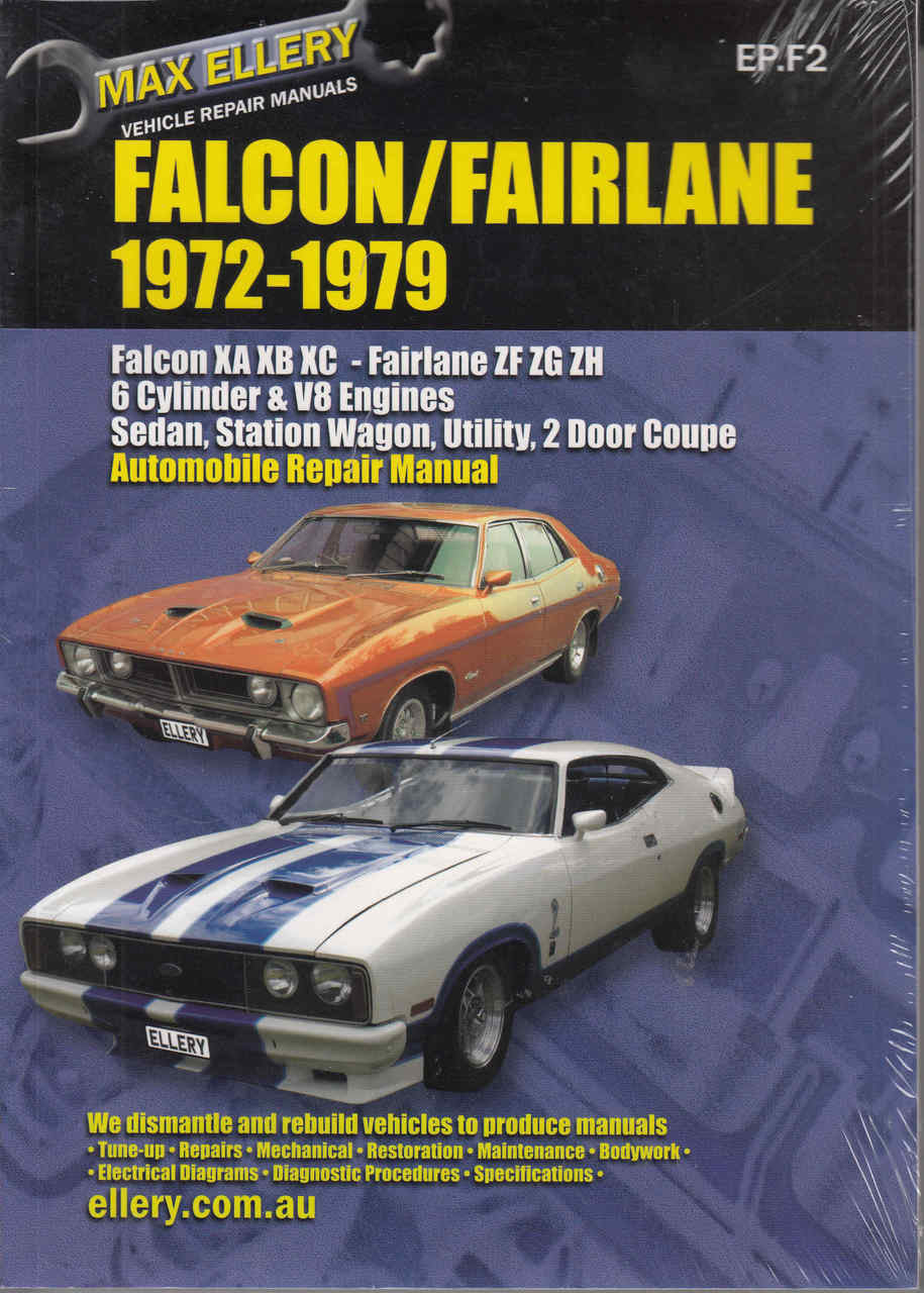 Ford Falcon XA-XB-XC , Fairlane ZF, ZG, ZH 1972 - 1979 Workshop Manual - front