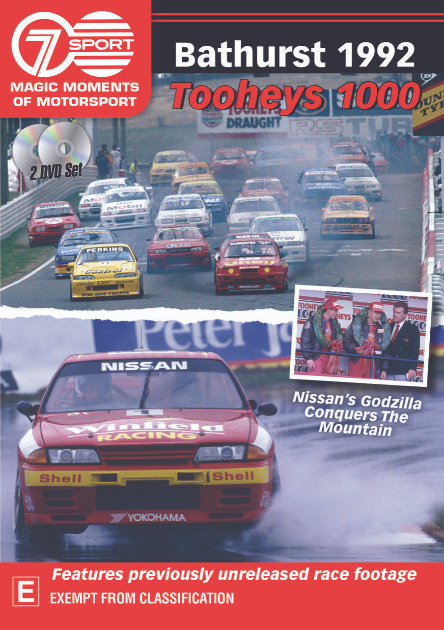 Bathurst 1992 Tooheys 1000 - Nissan's Godzilla Conquers The Mountain DVD (9340601002777)