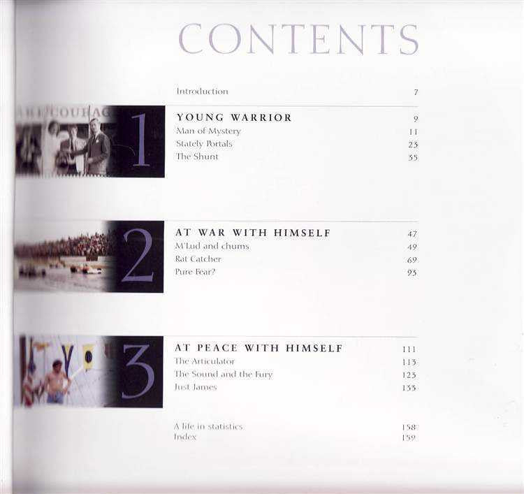 Book contents page with numbered chapters and section titles