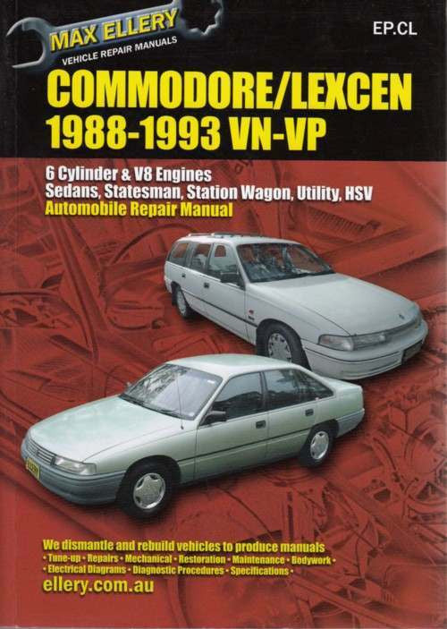 Holden Commodore &amp; Toyota Lexcen VN VP 1988 - 1993 Workshop Manual