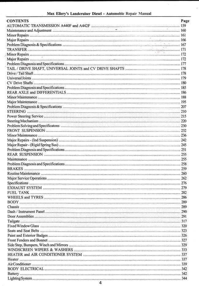 Toyota Land Cruiser 70's, 80's &amp; 100's Series 1990 - 2007 Workshop Manual