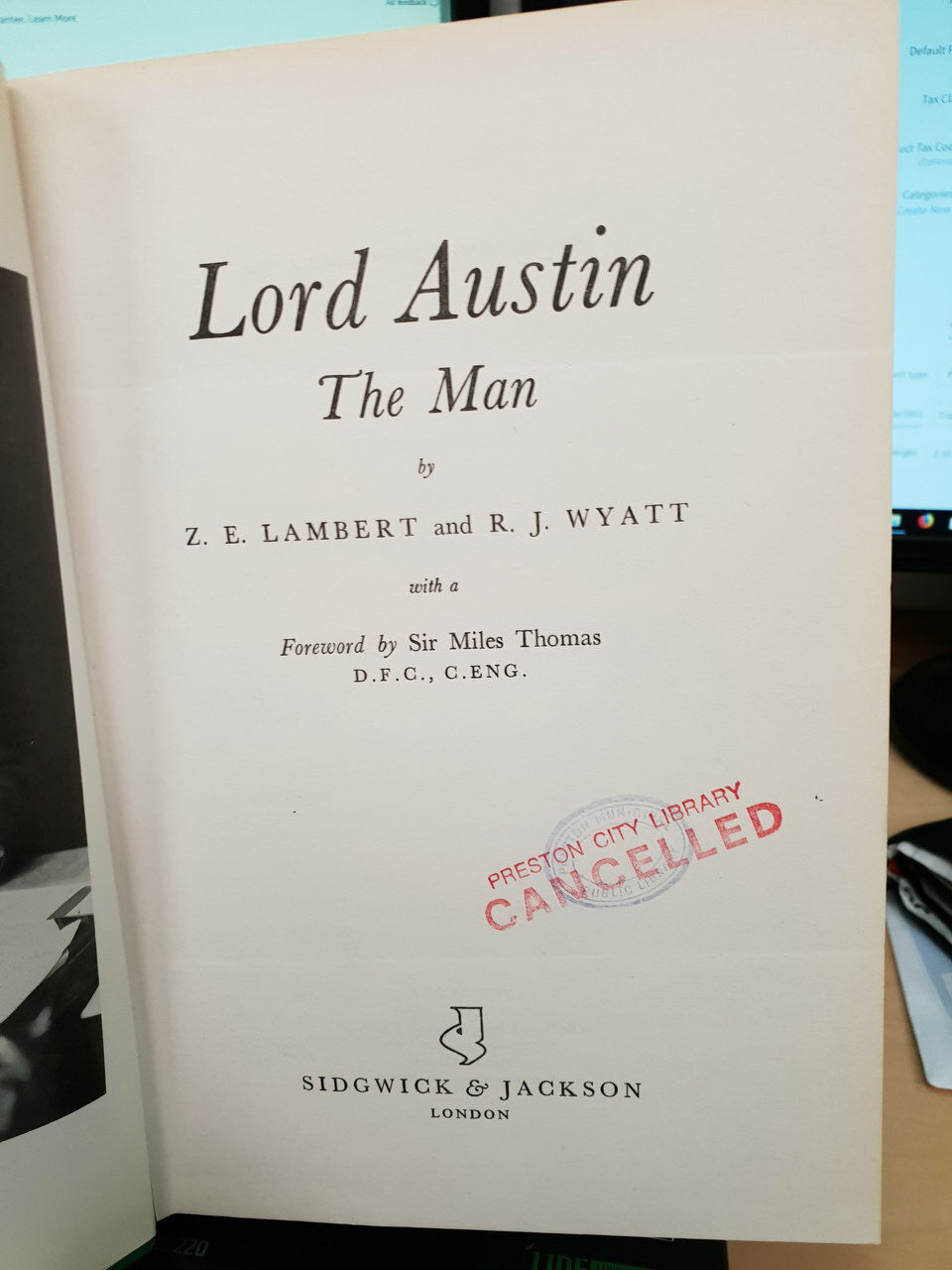 Lord Austin the man (Hardcover – 1 Jan 1968 by Z.E Lambert) (9780283352584)