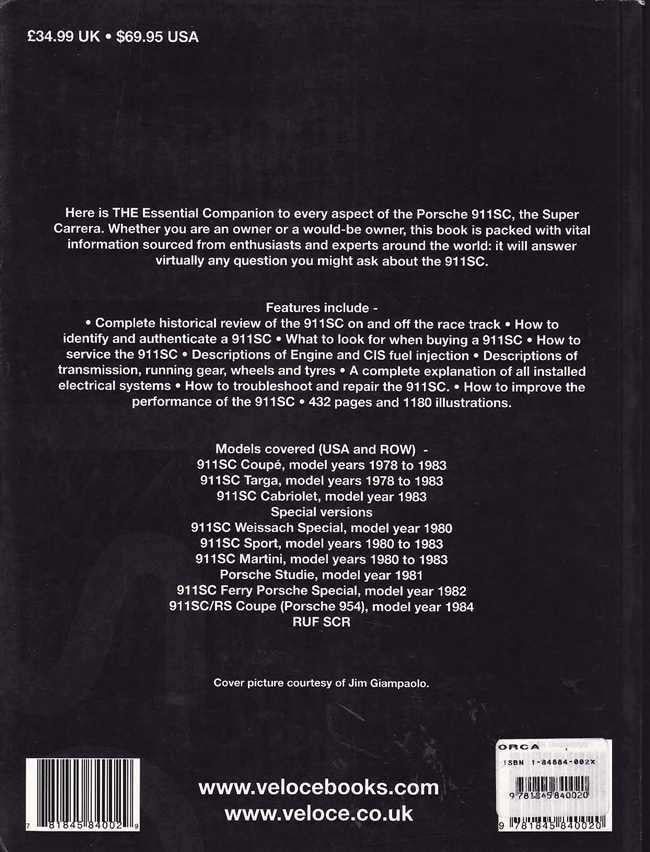 Book back cover with barcode and description text