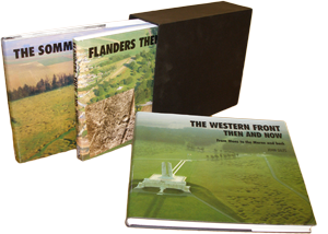 Presentation boxed set of history books with illustrated covers, including Western Front