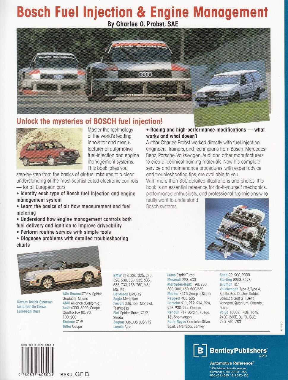 How to Understand, Service and Modify Bosch Fuel Injection & Engine Management Back Cover