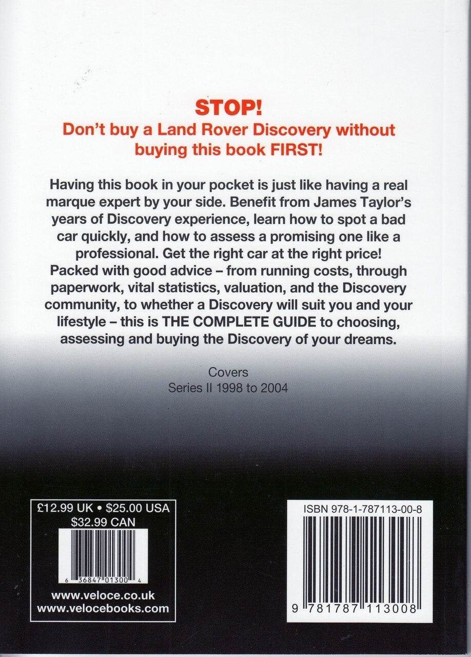 Land Rover Discovery Series II 1998 to 2004 The Essential Buyer's Guide ( 9781787113008)