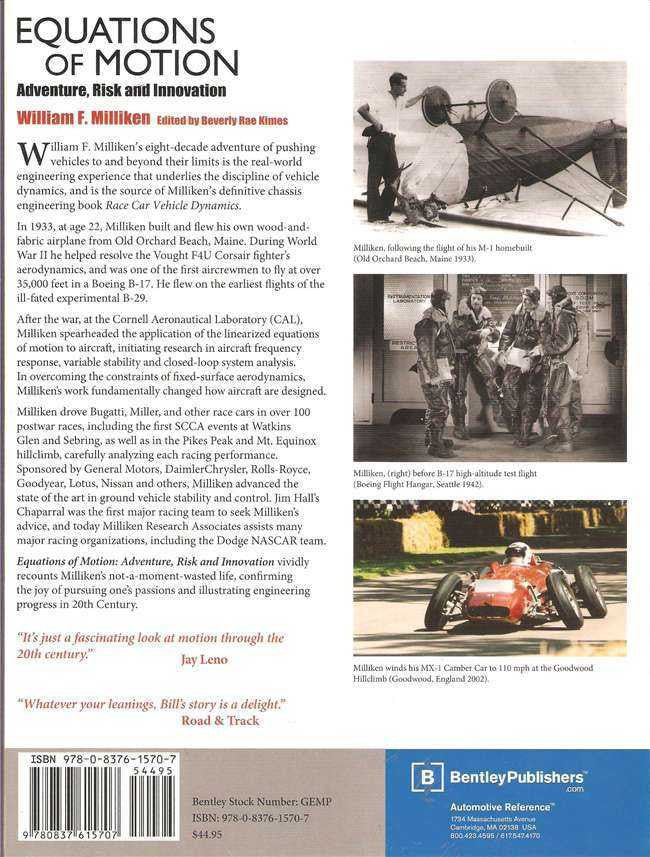Equation Of Motion: An Engineering Autobiography by William F. Milliken