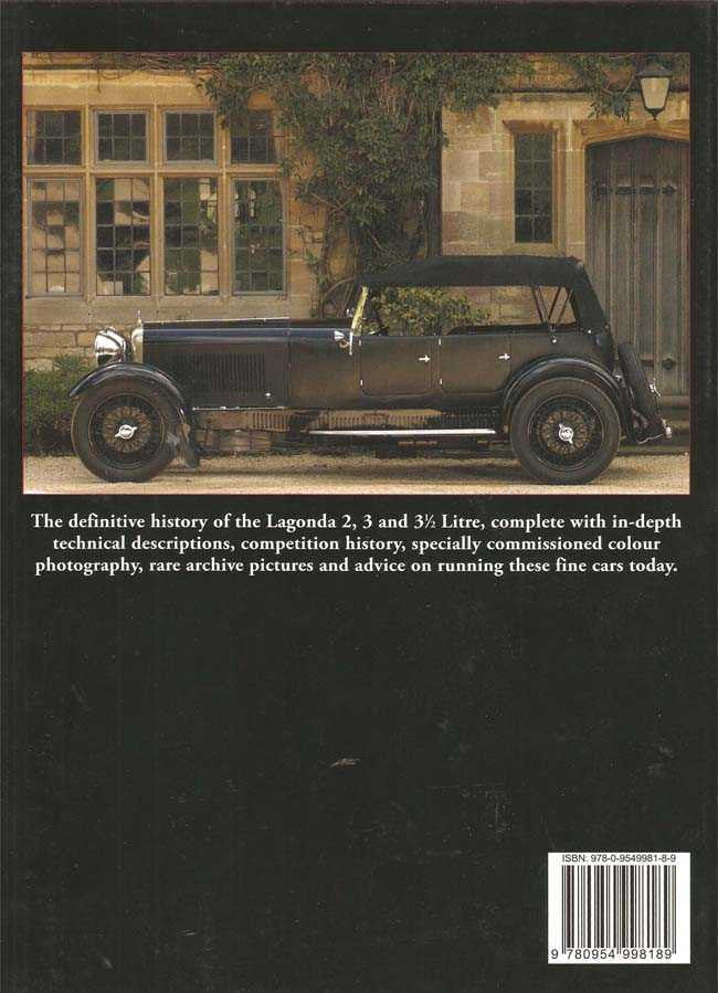 Lagonda 2, 3 &amp; 3.5 Litre In Detail Including 16|80 1925- 1935