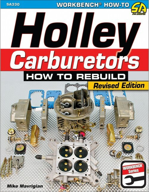 Holley Carburetors how-to rebuild revised edition book cover with carburetor parts