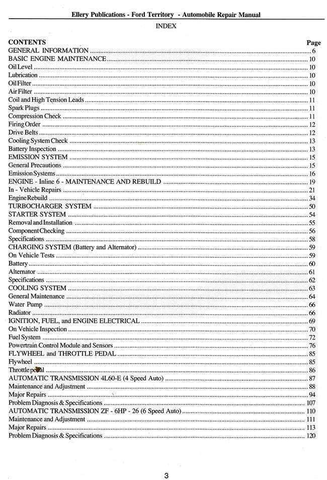 Ford Territory 2004 - 2007 Workshop Manual