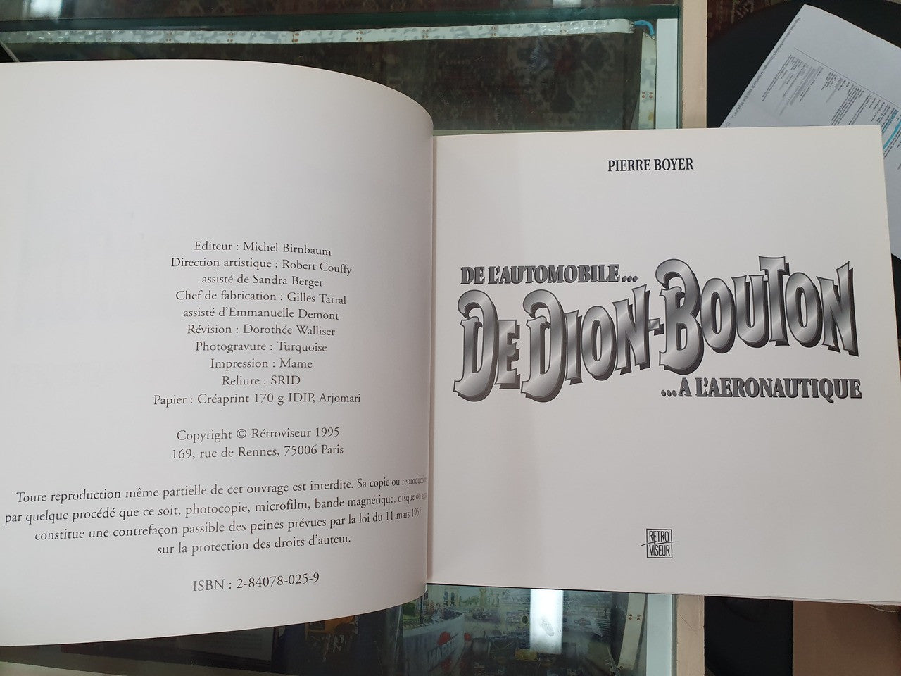 De Dion-Bouton - De l'automobile à l'aeronautique (by P Boyer, 1 Jan 1995) (9782840780250)
